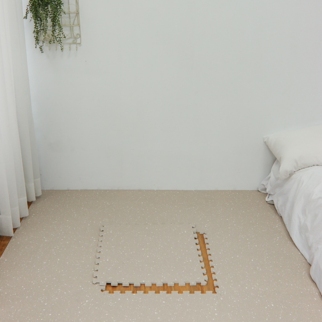 EVA Foam Baby play mat Nordic Snow - Hazelnut