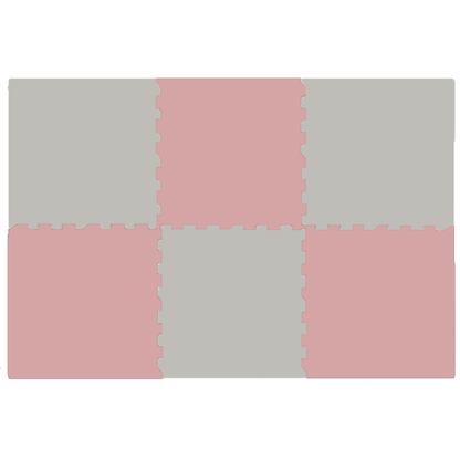 EVA Foam Baby play mat Grey & Pink