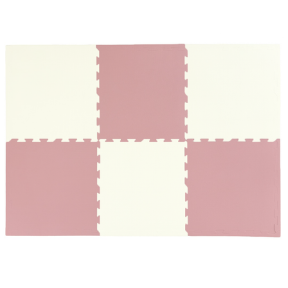 EVA Foam Baby play mat Rose Pink & Ivory